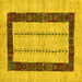 Square Solid Yellow Modern Rug, con2848yw