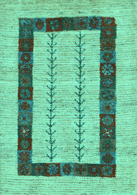 Solid Turquoise Modern Rug, con2848turq