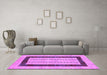 Machine Washable Solid Purple Modern Area Rugs in a Living Room, wshcon2848pur