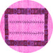 Round Solid Pink Modern Rug, con2848pnk