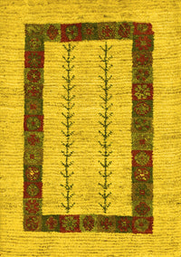 Solid Yellow Modern Rug, con2848yw