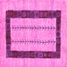 Square Solid Pink Modern Rug, con2848pnk