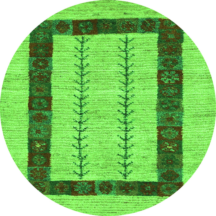 Machine Washable Solid Green Modern Area Rugs, wshcon2848grn