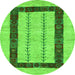 Machine Washable Solid Green Modern Area Rugs, wshcon2848grn