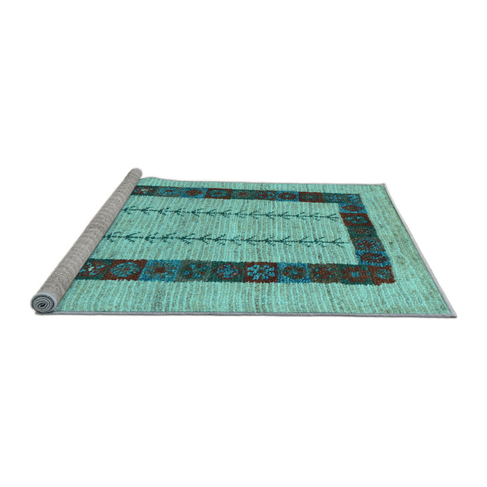 Sideview of Machine Washable Solid Light Blue Modern Rug, wshcon2848lblu