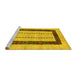 Sideview of Machine Washable Solid Yellow Modern Rug, wshcon2848yw