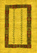 Machine Washable Solid Yellow Modern Rug, wshcon2848yw