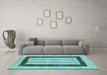 Machine Washable Solid Light Blue Modern Rug in a Living Room, wshcon2848lblu