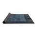 Thickness of Contemporary Azure Blue Modern Rug, con2849