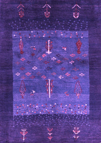 Abstract Purple Contemporary Rug, con2849pur