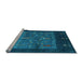 Sideview of Machine Washable Abstract Light Blue Contemporary Rug, wshcon2849lblu