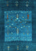 Machine Washable Abstract Light Blue Contemporary Rug, wshcon2849lblu