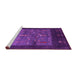 Sideview of Machine Washable Abstract Pink Contemporary Rug, wshcon2849pnk