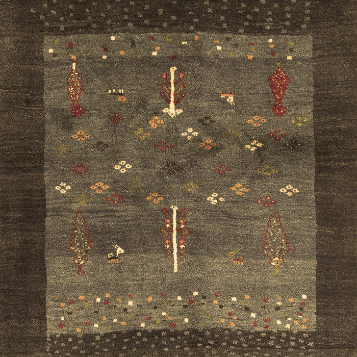 Machine Washable Abstract Brown Contemporary Rug, wshcon2849brn