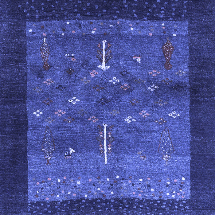 Abstract Blue Contemporary Rug, con2849blu