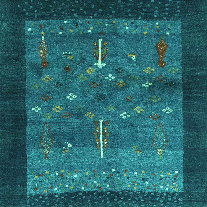 Abstract Turquoise Contemporary Rug, con2849turq