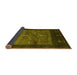 Sideview of Abstract Yellow Contemporary Rug, con2849yw