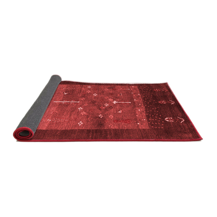 Abstract Red Contemporary Area Rugs