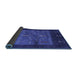 Sideview of Abstract Blue Contemporary Rug, con2849blu