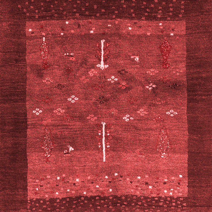 Machine Washable Abstract Red Contemporary Rug, wshcon2849red