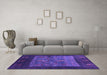 Machine Washable Abstract Purple Contemporary Area Rugs in a Living Room, wshcon2849pur