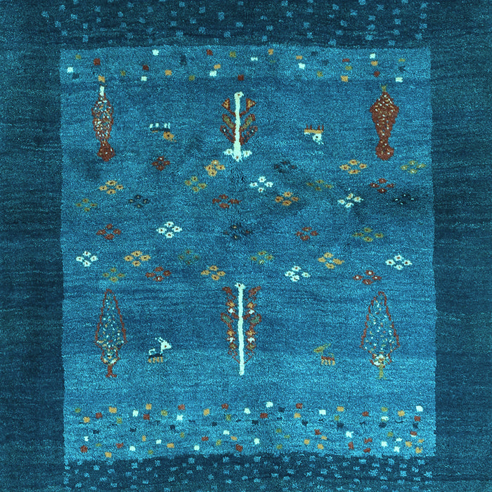 Abstract Light Blue Contemporary Rug, con2849lblu