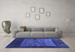 Machine Washable Abstract Blue Contemporary Rug in a Living Room, wshcon2849blu