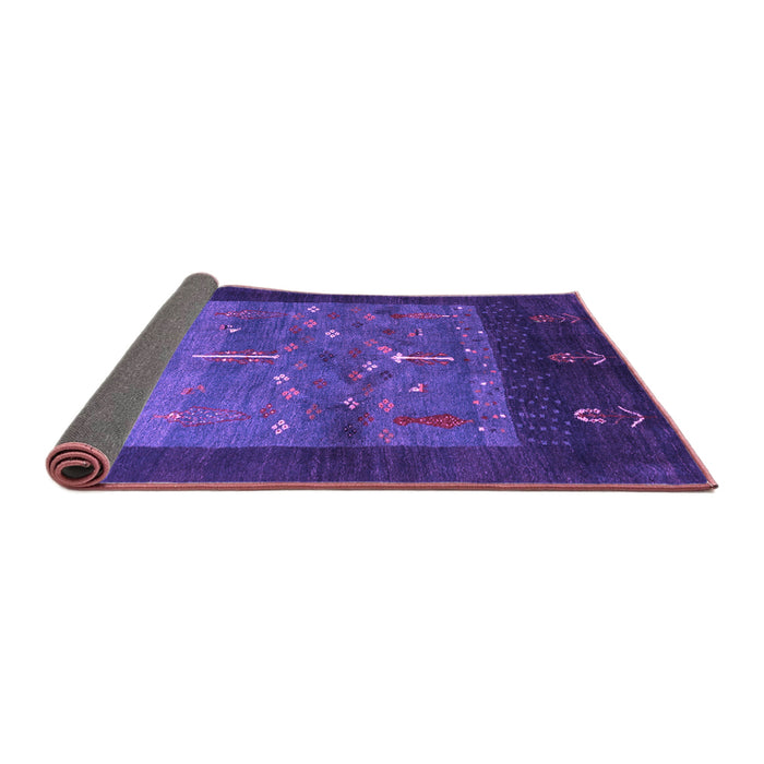 Sideview of Abstract Purple Contemporary Rug, con2849pur