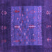 Square Machine Washable Abstract Purple Contemporary Area Rugs, wshcon2849pur