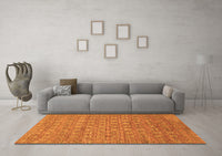 Machine Washable Abstract Orange Contemporary Rug, wshcon284org