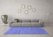 Machine Washable Abstract Blue Contemporary Rug in a Living Room, wshcon284blu