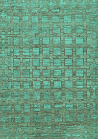 Abstract Turquoise Contemporary Rug, con284turq