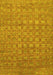 Machine Washable Abstract Yellow Contemporary Rug, wshcon284yw