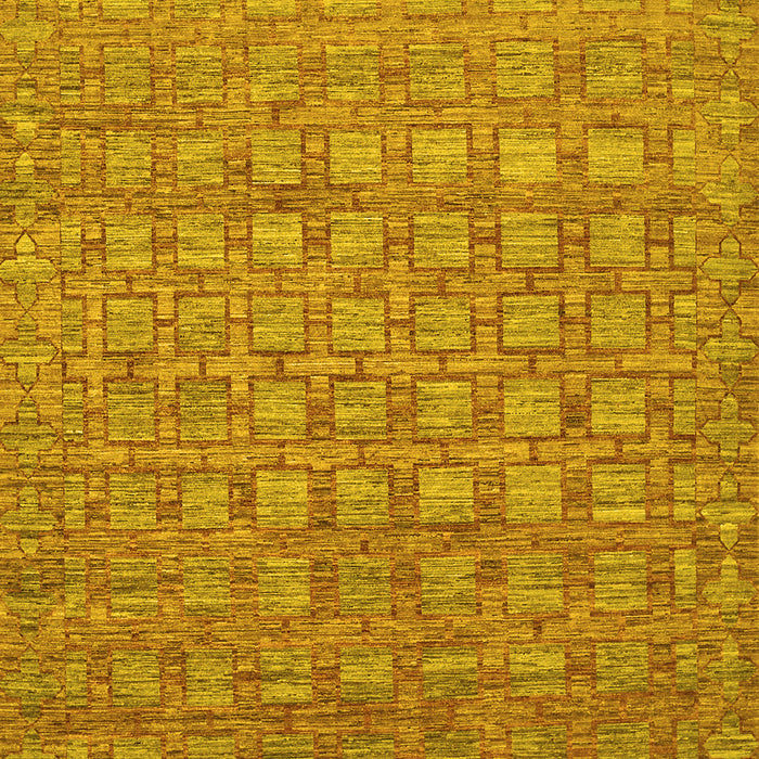 Machine Washable Abstract Yellow Contemporary Rug, wshcon284yw