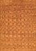 Serging Thickness of Machine Washable Abstract Orange Contemporary Area Rugs, wshcon284org