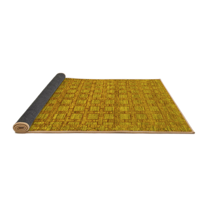 Sideview of Abstract Yellow Contemporary Rug, con284yw