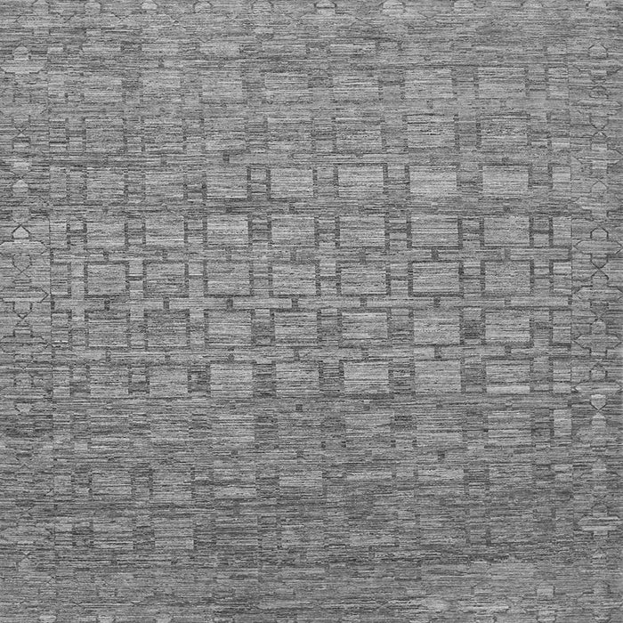 Round Machine Washable Abstract Gray Contemporary Rug, wshcon284gry