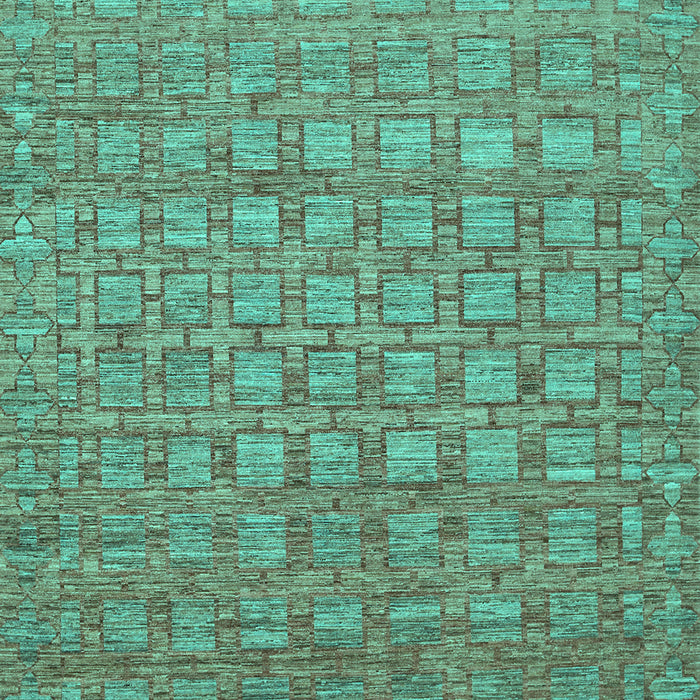 Machine Washable Abstract Turquoise Contemporary Area Rugs, wshcon284turq