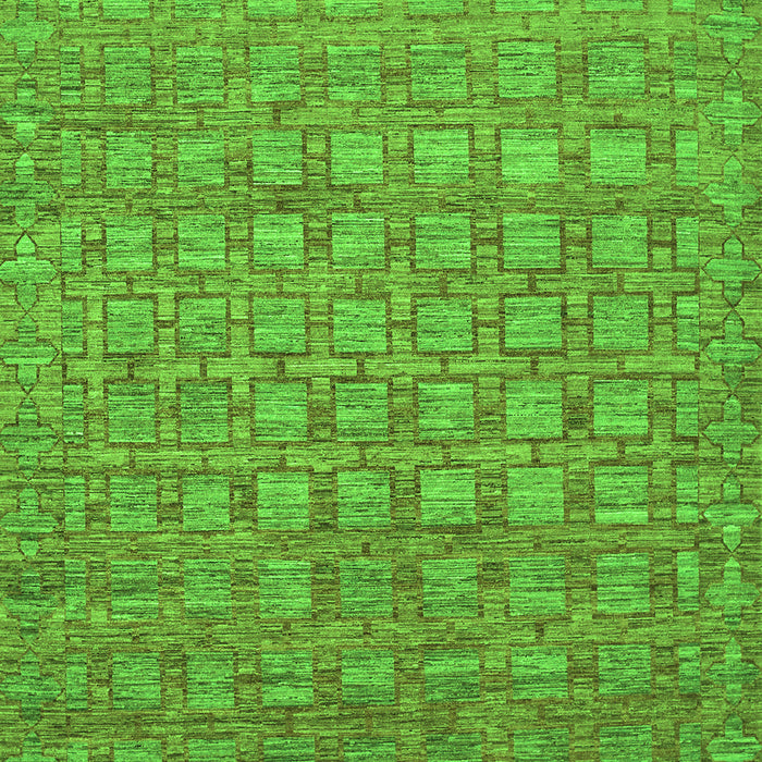Serging Thickness of Machine Washable Abstract Green Contemporary Area Rugs, wshcon284grn
