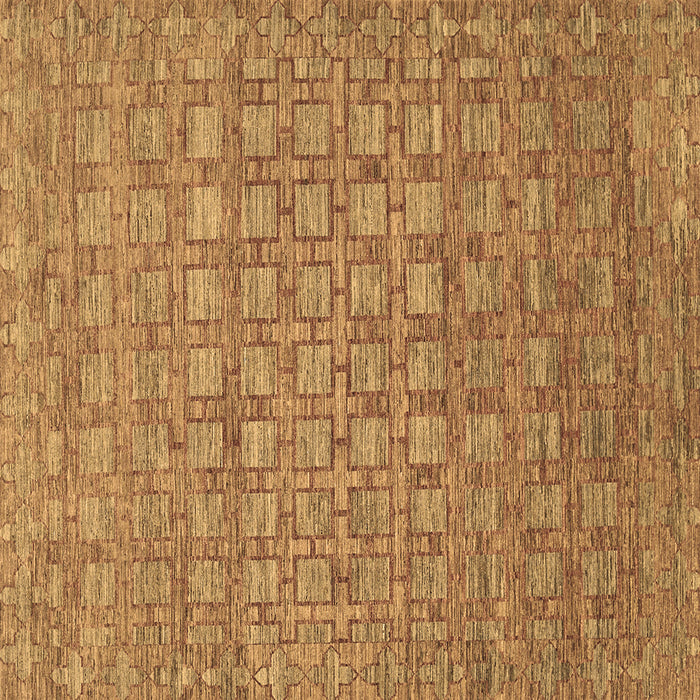 Square Abstract Brown Contemporary Rug, con284brn
