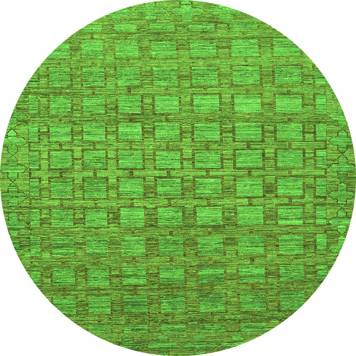 Machine Washable Abstract Green Contemporary Area Rugs, wshcon284grn
