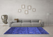 Machine Washable Abstract Blue Contemporary Rug in a Living Room, wshcon2850blu