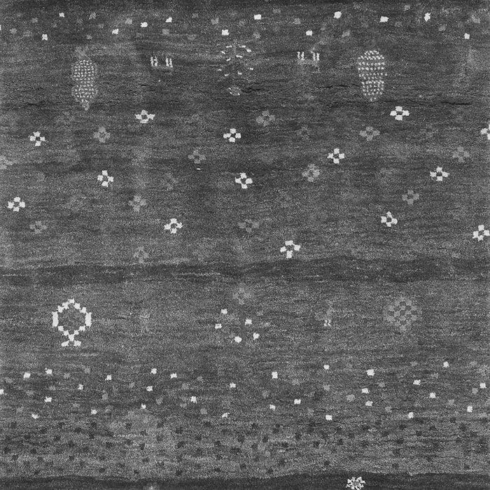 Serging Thickness of Machine Washable Abstract Gray Contemporary Rug, wshcon2850gry