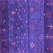 Square Machine Washable Abstract Purple Contemporary Area Rugs, wshcon2850pur