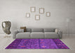 Machine Washable Abstract Pink Contemporary Rug in a Living Room, wshcon2850pnk