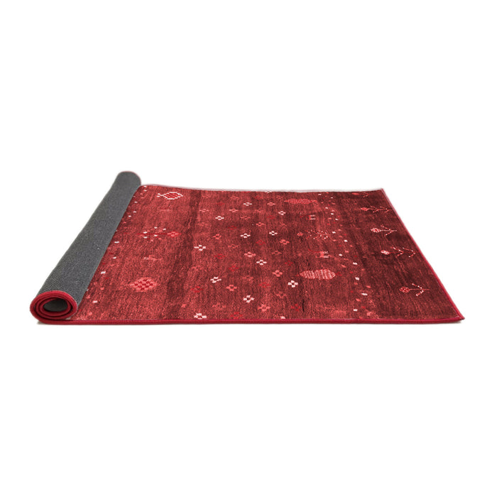 Abstract Red Contemporary Area Rugs