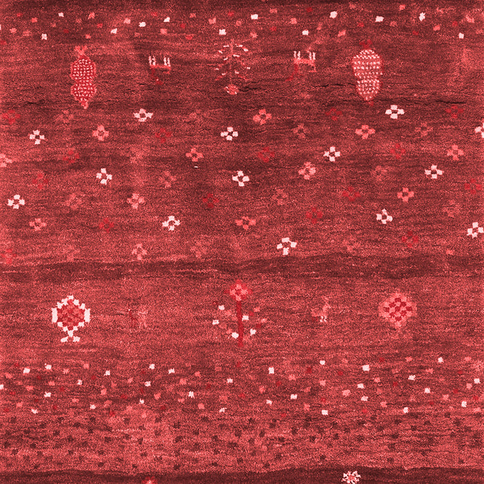Machine Washable Abstract Red Contemporary Rug, wshcon2850red