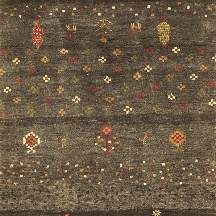 Machine Washable Abstract Brown Contemporary Rug, wshcon2850brn