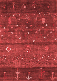 Abstract Red Contemporary Rug, con2850red