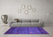 Machine Washable Abstract Purple Contemporary Area Rugs in a Living Room, wshcon2850pur